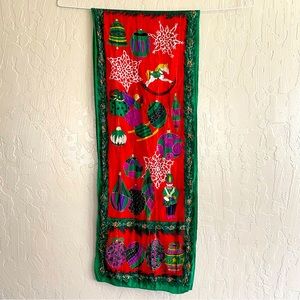 Vera VINTAGE Christmas Silk Scarf